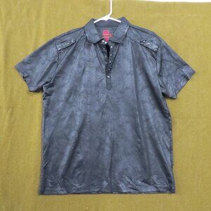 Vassari Men's Short-sleeve Polo Pullover Shirt Large Black Cotton Blend